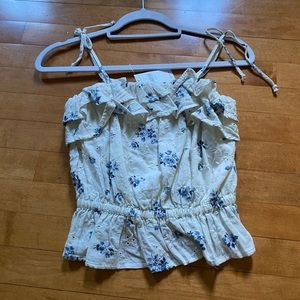 American eagle top. Size X-Small. Blue and white.